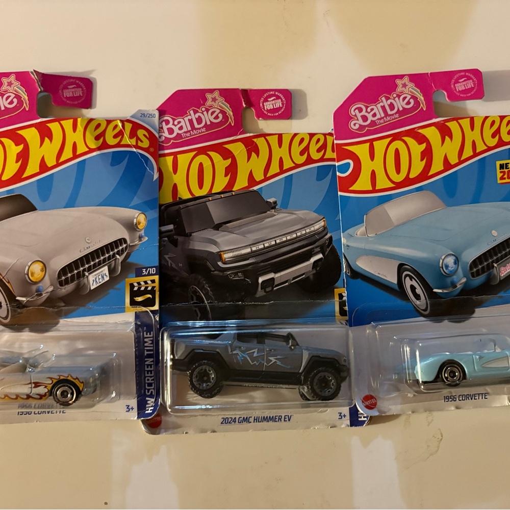 Hot Wheels Barbie car set of 3